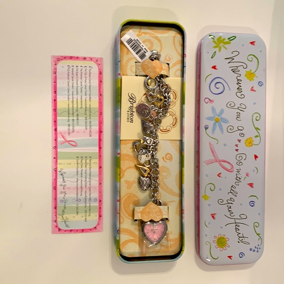 Brighton Limited Edition Power of Pink Breast Cancer Charm Bracelet and Watch - Picture 1 of 1